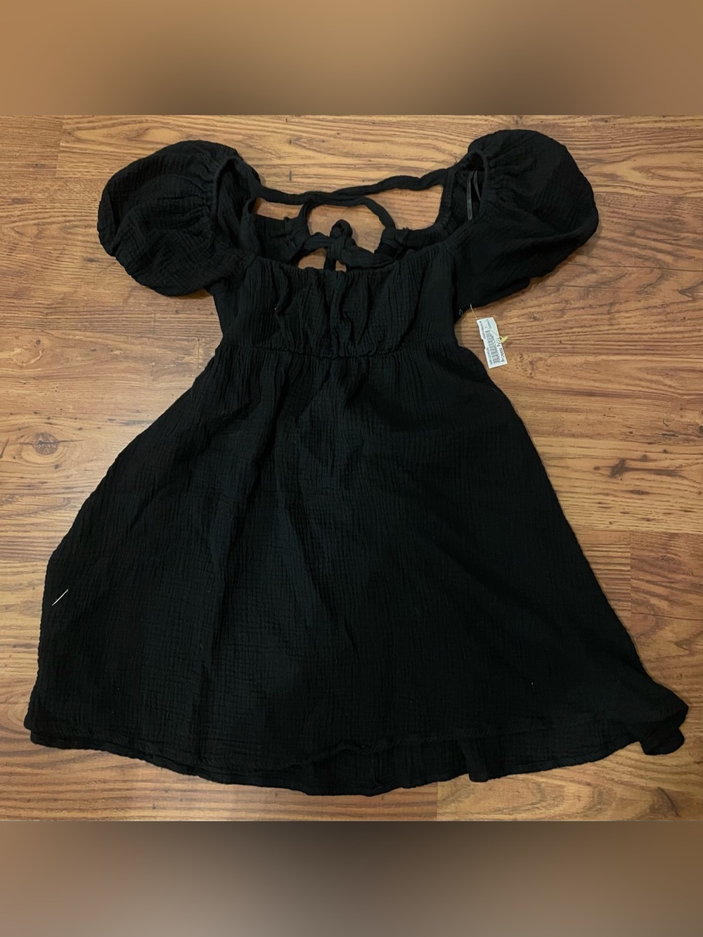 Princess Polly Black Puff-Sleeve Mini Dress